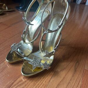Giuseppe Zanotti Harmony Gold Star Embellished Women's Heels